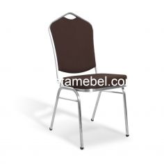 Stacking Chair - Multimo Queen Stainless / Maroon
